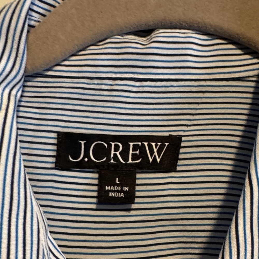 J. Crew Blue and White Striped Shirt - Picture 2 of 4